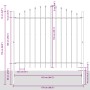 Valla de jardín  con parte superior en arco blanca 13,6x1,5 m de acero | Foro24.es | Tu tienda online para hogar, jardín y más Foro24.es
