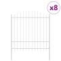VidaXL Cerca de Jardín con Parte Superior en Arco Blanca 13,6x1,75 m de Acero | Foro24.es | Tu tienda online para hogar, jardín y más Foro24.es