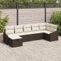 Conjunto de Sofá de Jardín de 7 Piezas con Cojines Marrón Poliratán de , Sofás de exterior - Ref: Foro24-3360629, Precio: 462...