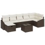 Conjunto de Sofás de Jardín de 8 Piezas con Cojines Marrón Ratán Sintético de , Sofás de exterior - Ref: Foro24-3360639, Prec...
