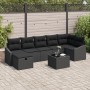 Juego de Sofá de Jardín de 8 Piezas con Cojines Negro Poliratán de , Sofás de exterior - Ref: Foro24-3360644, Precio: 522,33 ...