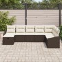Juego de Sofá de Jardín de 8 Piezas con Cojines Marrón Rattan Poliéster de , Sofás de exterior - Ref: Foro24-3360659, Precio:...