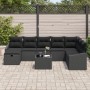 Juego de sofá de jardín de 9 piezas con cojines negro ratán sintético de , Sofás de exterior - Ref: Foro24-3360674, Precio: 5...