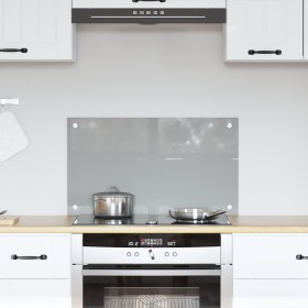 Luz de Salpicadero de Cocina Gris Claro 70x40x0,6 cm Vidrio Templado de , Herramientas y utensilios de cocina - Ref: Foro24-4...