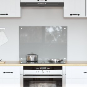 Luz de Salpicadero de Cocina Gris Claro 70x50x0,6 cm Vidrio Templado de , Herramientas y utensilios de cocina - Ref: Foro24-4...