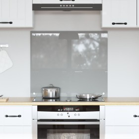 Luz de Salpicadero de Cocina Gris Claro 70x60x0,6 cm Vidrio Templado de , Herramientas y utensilios de cocina - Ref: Foro24-4...