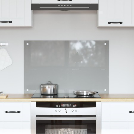 Panel de Cocina Gris Claro 80x50x0,6 cm de Vidrio Templado de , Herramientas y utensilios de cocina - Ref: Foro24-42001230, P...