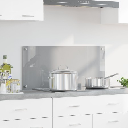 Luz de Salpicadero de Cocina Gris Claro 90x40x0,6 cm Vidrio Templado de , Herramientas y utensilios de cocina - Ref: Foro24-4...