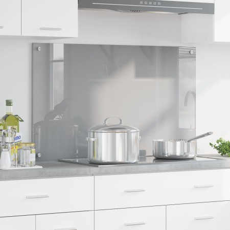 Luz de Salpicadero de Cocina Gris Claro 100x60x0,6 cm Vidrio Templado de , Herramientas y utensilios de cocina - Ref: Foro24-...
