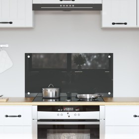 Protección de cocina Gris oscuro 80x40x0,6 cm de vidrio templado de , Herramientas y utensilios de cocina - Ref: Foro24-42001...