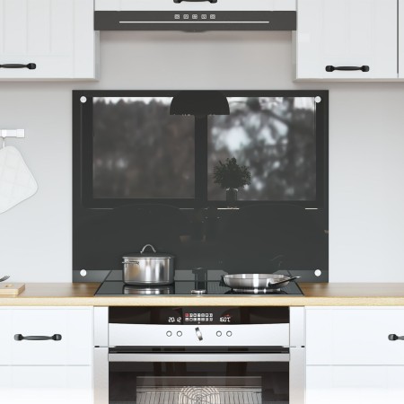 Salpicadero de Cocina en Gris Oscuro - 80x60x0.6 cm Vidrio Templado de , Herramientas y utensilios de cocina - Ref: Foro24-42...