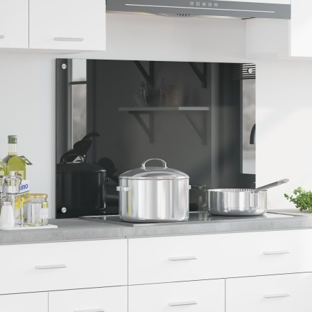Salpicadero de Cocina Gris Oscuro 90x60x0,6 cm de Vidrio Templado de , Herramientas y utensilios de cocina - Ref: Foro24-4200...
