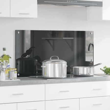 Revestimiento de cocina gris oscuro 100x50x0,6 cm vidrio templado de , Herramientas y utensilios de cocina - Ref: Foro24-4200...