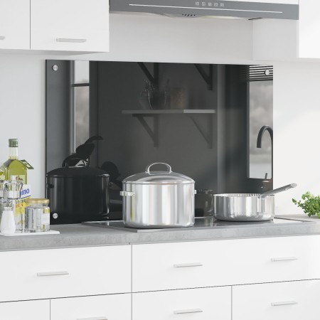 VidaXL Salpicadero de Cocina Gris Oscuro 100x60x0,6 cm Vidrio Templado de , Herramientas y utensilios de cocina - Ref: Foro24...