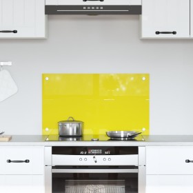 Comprar Salpicadero de cocina amarillo de vidrio