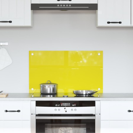 Salpicadero de cocina  amarillo de vidrio templado 70x40x0.6 cm | Foro24.es | Tu tienda online para hogar, jardín y más Foro24.es