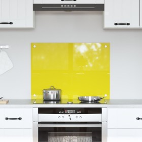 Salpicadero de cocina amarillo 70x50x0,6 cm vidrio templado de , Herramientas y utensilios de cocina - Ref: Foro24-42001251, ...