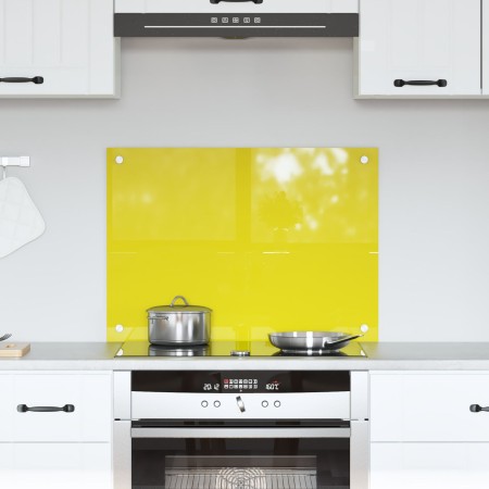 Salpicadero de cocina amarillo 70x50x0,6 cm vidrio templado de , Herramientas y utensilios de cocina - Ref: Foro24-42001251, ...
