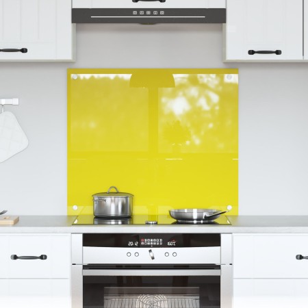 Salpicadero de cocina Amarillo 70x60x0,6 cm Vidrio templado de , Herramientas y utensilios de cocina - Ref: Foro24-42001252, ...