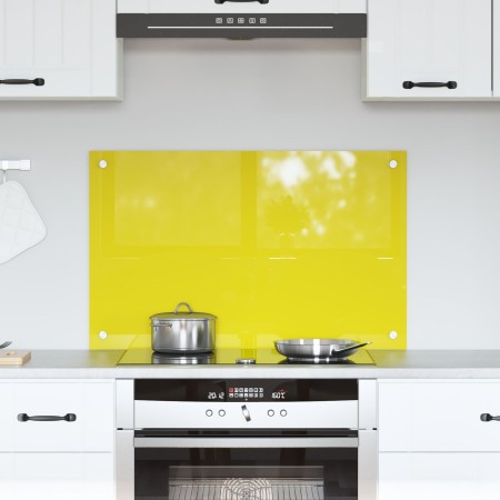 Revestimiento de cocina amarillo 80x50x0,6 cm de vidrio templado de , Herramientas y utensilios de cocina - Ref: Foro24-42001...