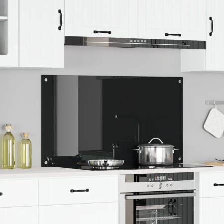 Fondo de cocina Negro 110x60x0,6 cm de vidrio templado de , Herramientas y utensilios de cocina - Ref: Foro24-42001300, Preci...