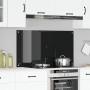 Fondo de cocina Negro 110x60x0,6 cm de vidrio templado de , Herramientas y utensilios de cocina - Ref: Foro24-42001300, Preci...