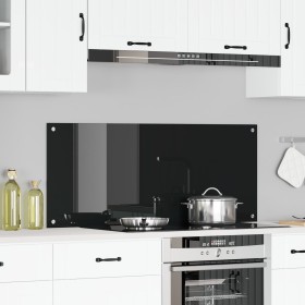 Fondo de Cocina Negro 120x50x0.6 cm de Vidrio Templado de , Herramientas y utensilios de cocina - Ref: Foro24-42001302, Preci...