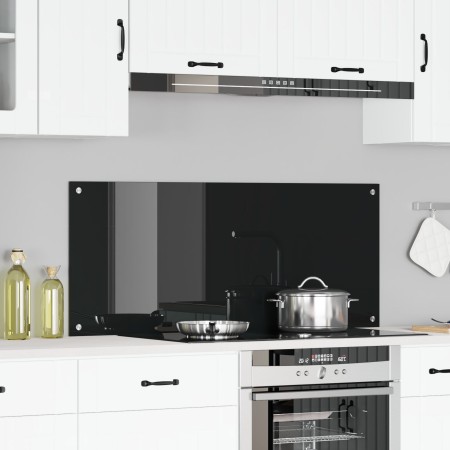 Fondo de Cocina Negro 120x50x0.6 cm de Vidrio Templado de , Herramientas y utensilios de cocina - Ref: Foro24-42001302, Preci...