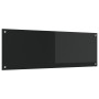 Salpicadero de Cocina Negro 120x40x0,6 cm Vidrio Templado de , Herramientas y utensilios de cocina - Ref: Foro24-42001301, Pr...
