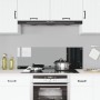 Salpicadero de Cocina Negro 120x40x0,6 cm Vidrio Templado de , Herramientas y utensilios de cocina - Ref: Foro24-42001301, Pr...