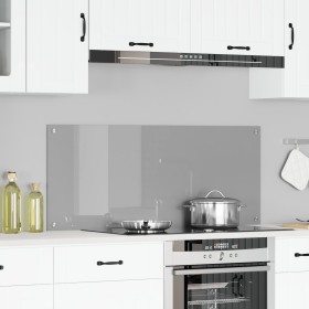 VidaXL Luz de Salpicadero de Cocina Gris Claro 120x50x0,6 cm Vidrio Templado de , Herramientas y utensilios de cocina - Ref: ...