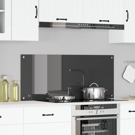 Respaldo de cocina gris oscuro 120x50x0,6 cm de cristal templado de , Herramientas y utensilios de cocina - Ref: Foro24-42001...
