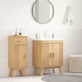 Gabinete base para fregadero 114x43x73,5 cm Madera maciza de pino de , Muebles de baño - Ref: Foro24-42001360, Precio: 87,18 ...
