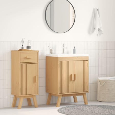 Gabinete base para fregadero 114x43x73,5 cm Madera maciza de pino de , Muebles de baño - Ref: Foro24-42001360, Precio: 87,18 ...