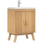Gabinete base para fregadero 114x43x73,5 cm Madera maciza de pino de , Muebles de baño - Ref: Foro24-42001360, Precio: 87,18 ...
