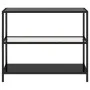 Estantería transparente y negro de vidrio templado 100x36x90 cm de vidaXL, Librerías y estanterías - Ref: Foro24-331630, Prec...