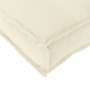 Cojín de Pallet para Asiento Crema 60 x 60 x 12 cm Tejido Oxford de , Cojines para sillas y sofás - Ref: Foro24-42001490, Pre...