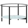 Mesa de centro vidrio templado negro y mármol blanco 70 cm de vidaXL, Mesas auxiliares - Ref: Foro24-331620, Precio: 100,64 €...