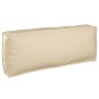Cojín de palet para respaldo beige 120x40x12 cm de tela Oxford de , Cojines para sillas y sofás - Ref: Foro24-42001541, Preci...