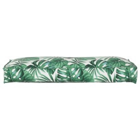 Cojín de palet para respaldo patrón de hojas 120x40x12 cm Tela Oxford de , Cojines para sillas y sofás - Ref: Foro24-42001546...