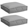 Cojines de Palet para asiento 2 pcs Gris 40x40x8 cm Tejido Oxford de , Cojines para sillas y sofás - Ref: Foro24-42001579, Pr...