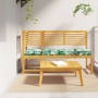 Cojines de Palets para Asiento 4 pcs Patrón de Hoja 40x40x8 cm Tela Oxford de , Cojines para sillas y sofás - Ref: Foro24-420...