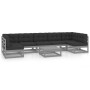 Set de muebles de jardín 8 pzas con cojines madera pino gris de vidaXL, Conjuntos de jardín - Ref: Foro24-3077191, Precio: 72...