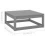 Set de muebles de jardín 8 pzas con cojines madera pino gris de vidaXL, Conjuntos de jardín - Ref: Foro24-3077191, Precio: 72...