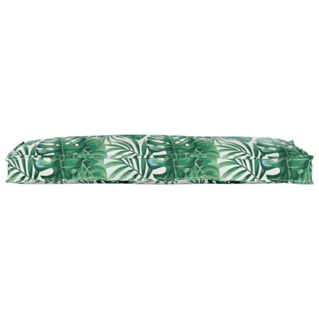 Cojín de Palet para Banco Patrón de Hojas 110x40x8 cm Tela Oxford de , Cojines para sillas y sofás - Ref: Foro24-42001636, Pr...