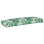 Cojín de Palet para Banco Patrón de Hojas 110x40x8 cm Tela Oxford de , Cojines para sillas y sofás - Ref: Foro24-42001636, Pr...