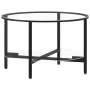 Mesa de centro vidrio templado negro y transparente 70 cm de vidaXL, Mesas auxiliares - Ref: Foro24-331617, Precio: 98,26 €, ...