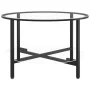 Mesa de centro vidrio templado negro y transparente 70 cm de vidaXL, Mesas auxiliares - Ref: Foro24-331617, Precio: 98,26 €, ...