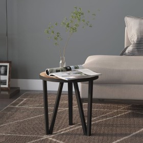 Mesita de centro MDF negro y amarillo Ø35 cm de vidaXL, Mesas auxiliares - Ref: Foro24-331665, Precio: 32,26 €, Descuento: %