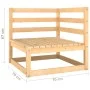 Sofás de esquina para jardín 2 uds madera maciza de pino de vidaXL, Conjuntos de jardín - Ref: Foro24-805675, Precio: 71,56 €...